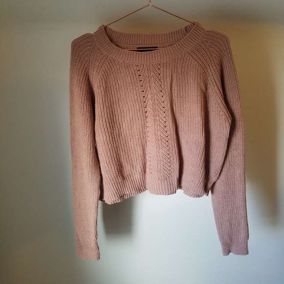 Forever 21 Mauve Cropped Sweater - Picture 1 of 2